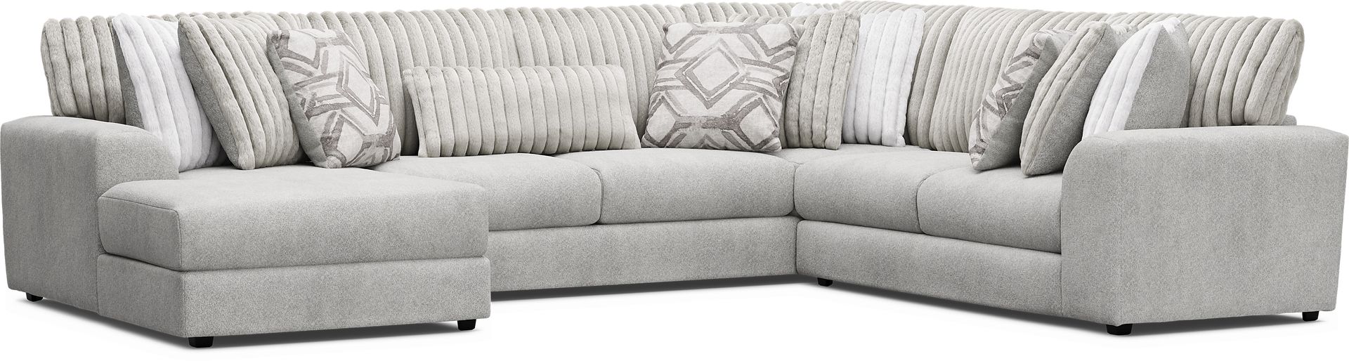 Moreau Street Gray 6 Pc Sectional Living Room - Image 2