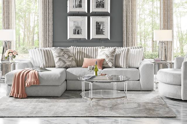 Moreau Street Gray 5 Pc Sectional Living Room - Thumbnail - Image 1