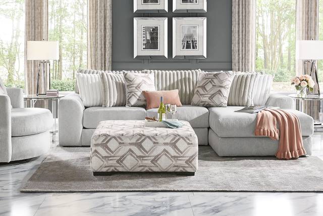 Moreau Street Gray 5 Pc Sectional Living Room - Thumbnail - Image 1