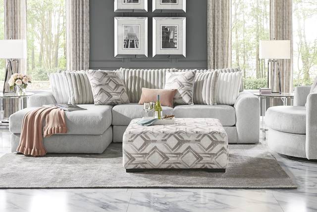 Moreau Street Gray 5 pc Sectional Living Room - Thumbnail - Image 1