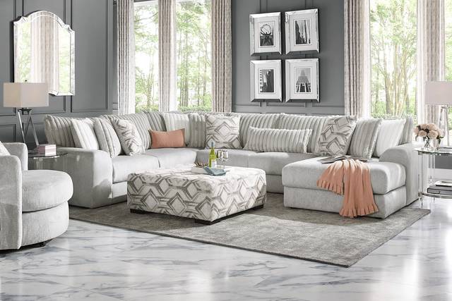 Moreau Street Gray 6pc Sectional Living Room - Thumbnail - Image 1