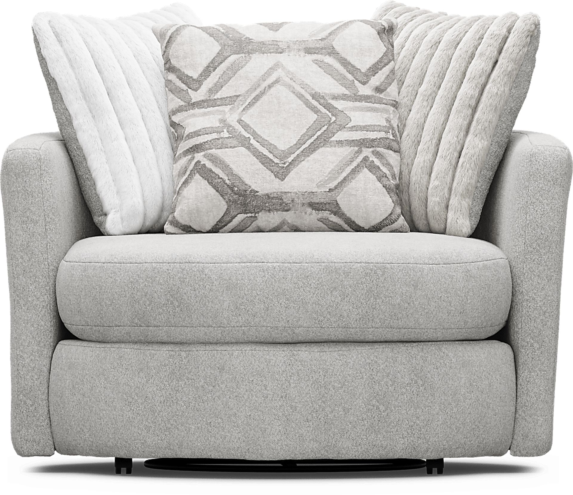 Moreau Street Gray Swivel Accent Chair - Image 2