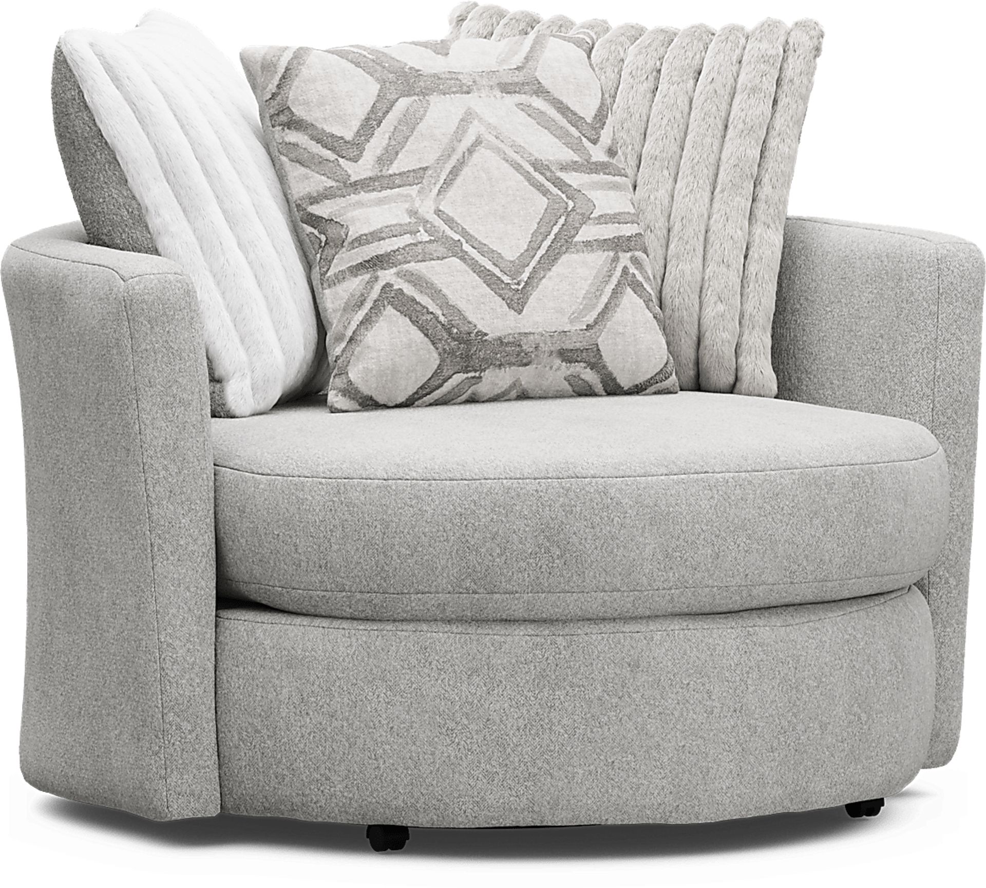 Moreau Street Gray Swivel Accent Chair - Image 1