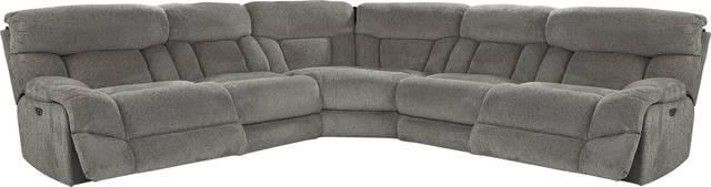 Morello Gray 5 Pc Dual Power Reclining Sectional - Thumbnail - Image 3