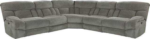 Morello Gray 5 Pc Dual Power Reclining Sectional - Thumbnail - Image 1