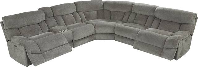 Morello Gray 6 Pc Dual Power Reclining Sectional - Thumbnail - Image 3