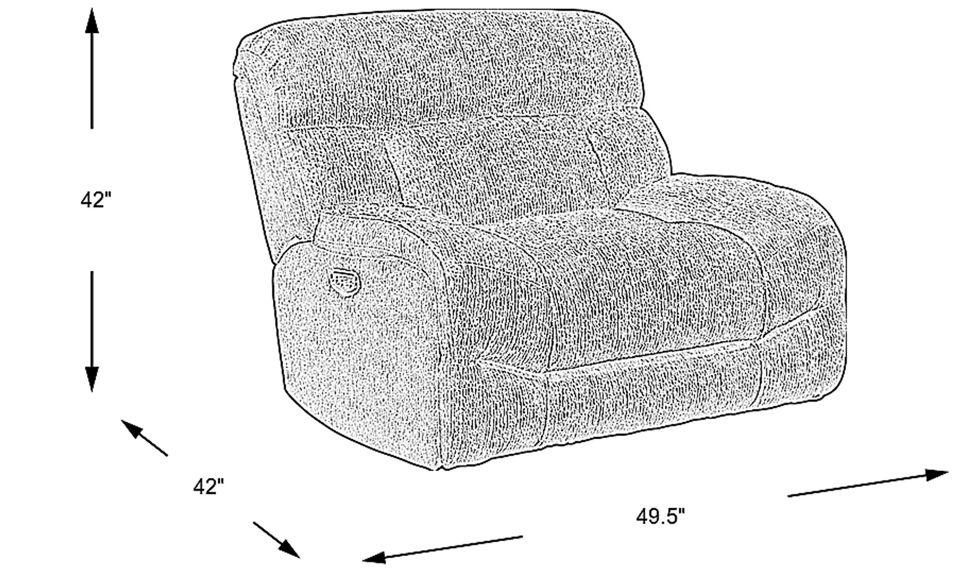 Dimension Image. Please refer to the Dimension Tab on this page for dimension details.