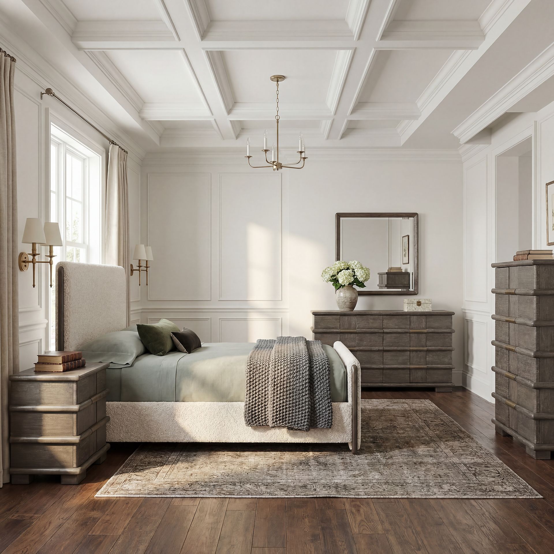 Moreno Brown 5 Pc Queen Upholstered Bedroom - Image 6