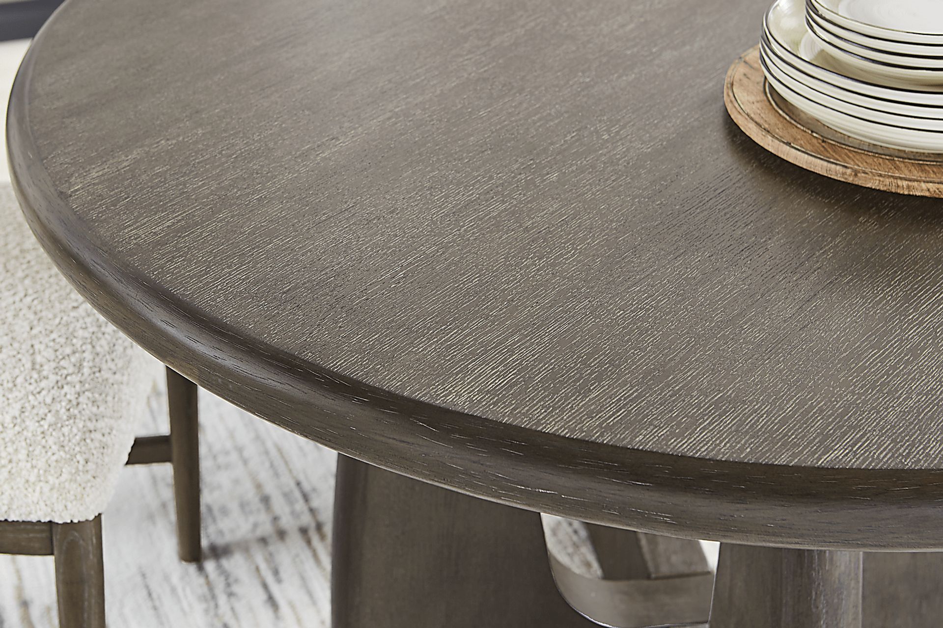 Moreno Brown 5 Pc Round Dining Room - Image 3