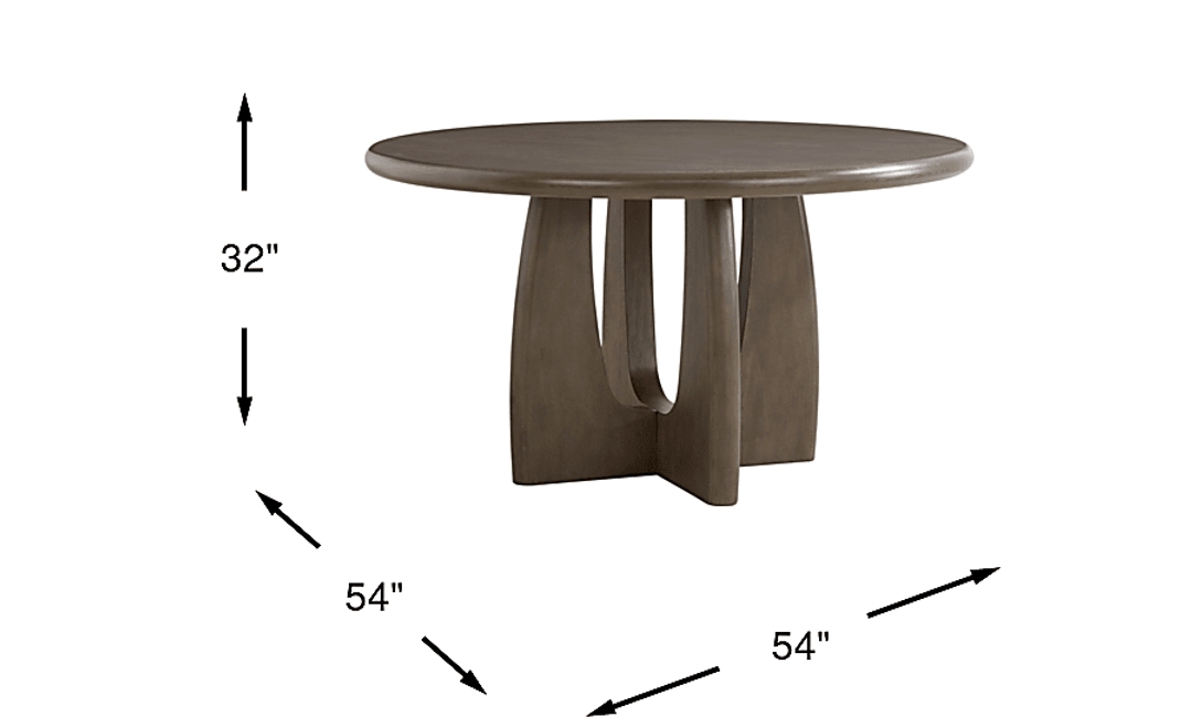 Moreno Brown Round Dining Table