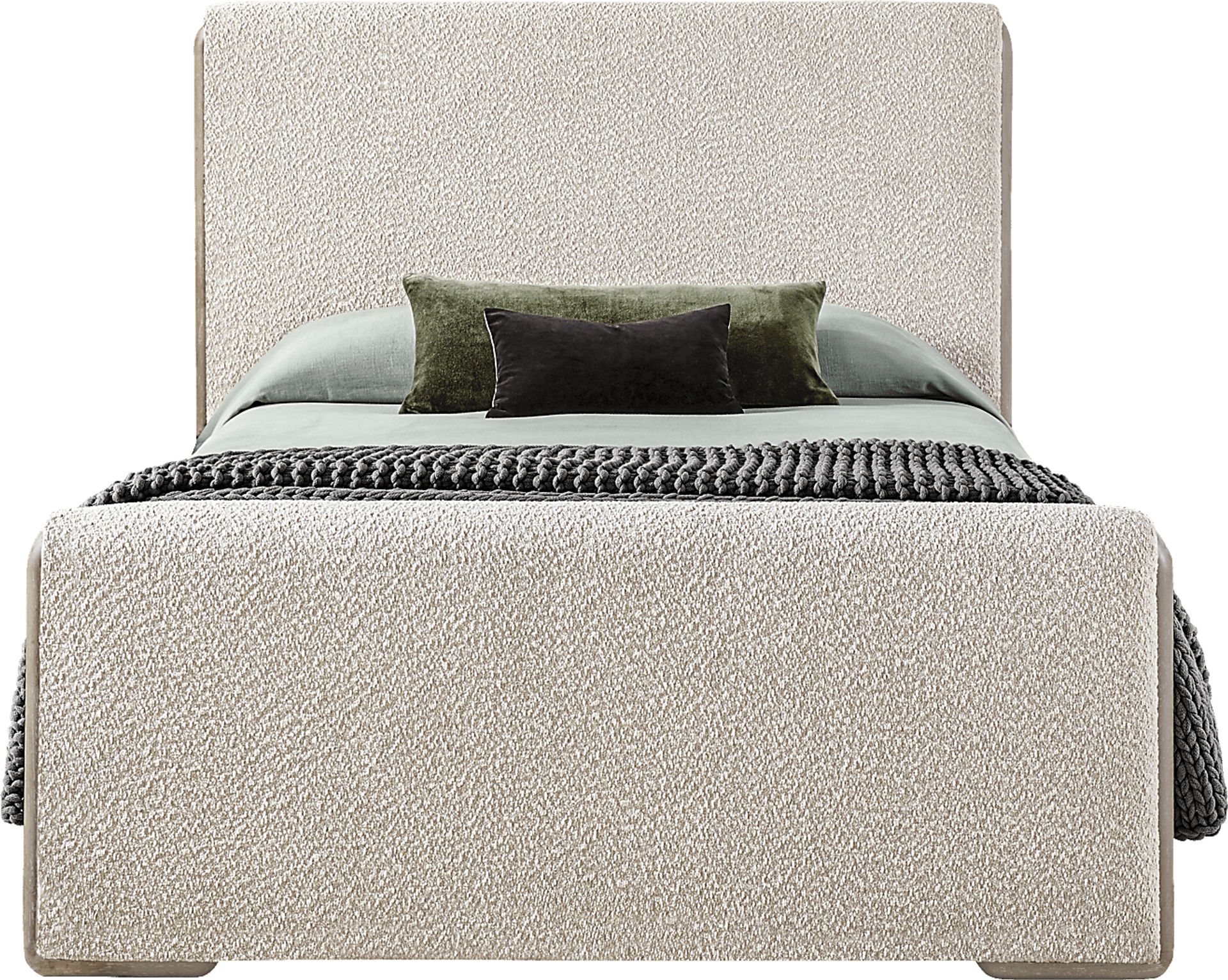 Moreno Stone 3 Pc King Upholstered Bed - Image 1