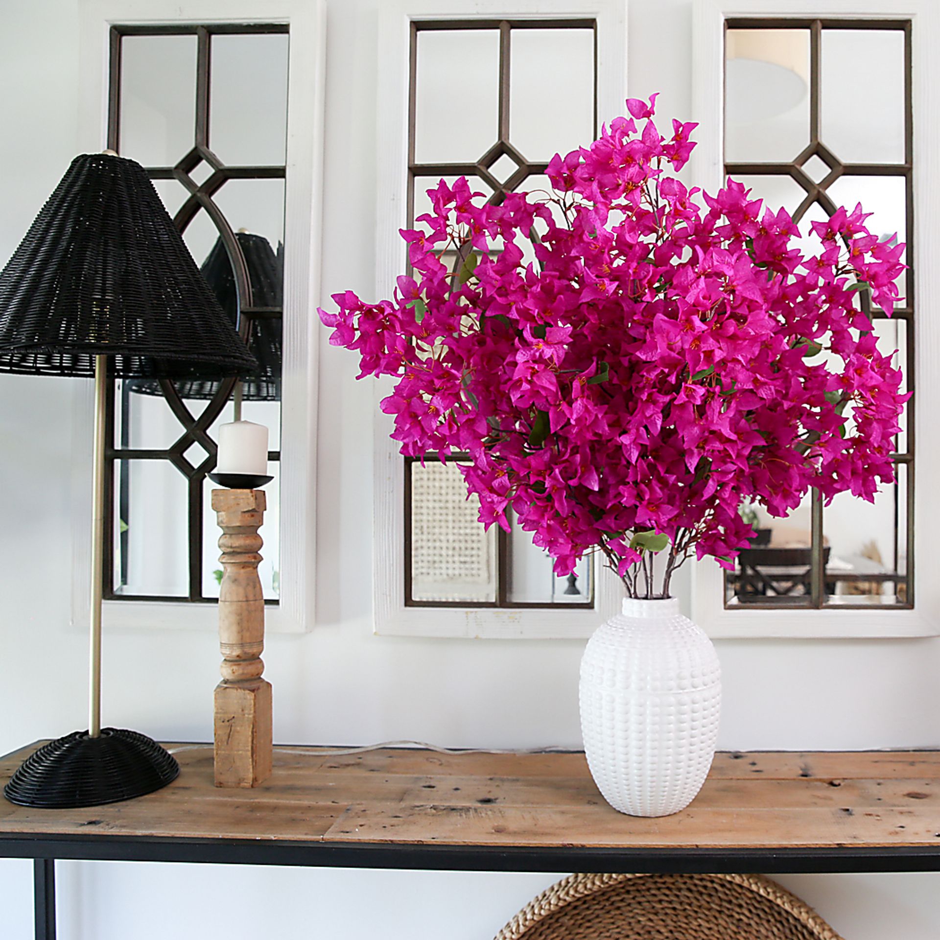 Moresby Pink Floral Arrangement with Vase - Image 2