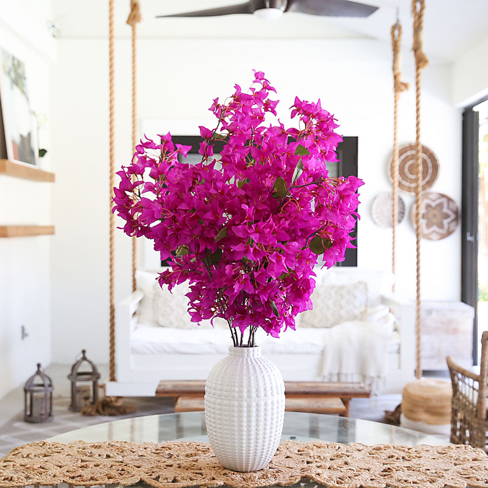 Moresby Pink Floral Arrangement with Vase - Image 3