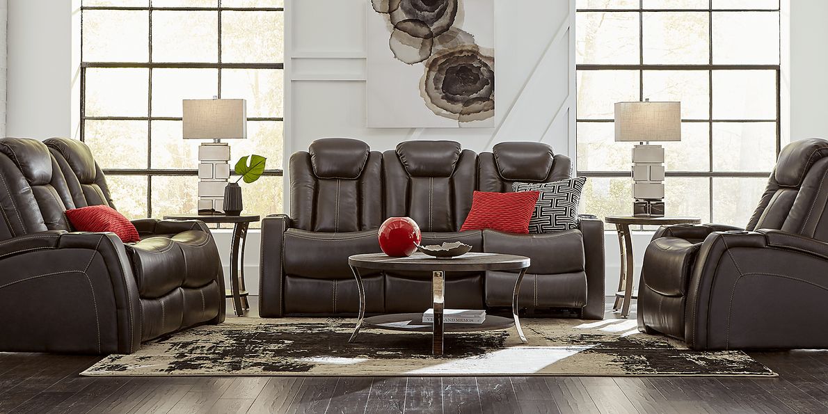 couch with two recliners