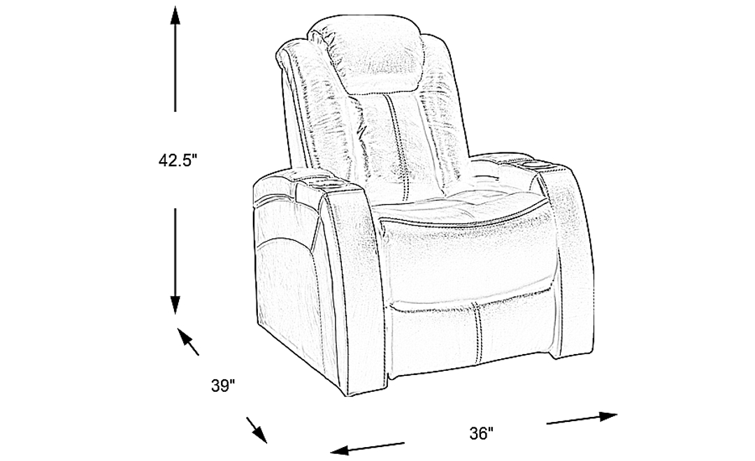 Moretti Leather Power Recliner