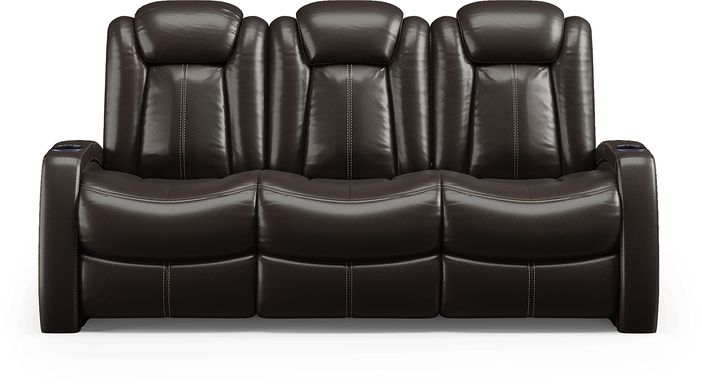 Moretti Leather Dual Power Reclining Sofa