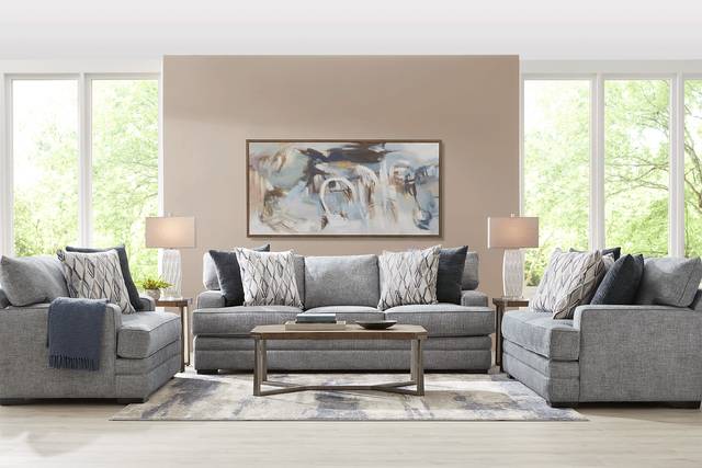 Morgan Falls Blue 5 Pc Living Room - Thumbnail - Image 1