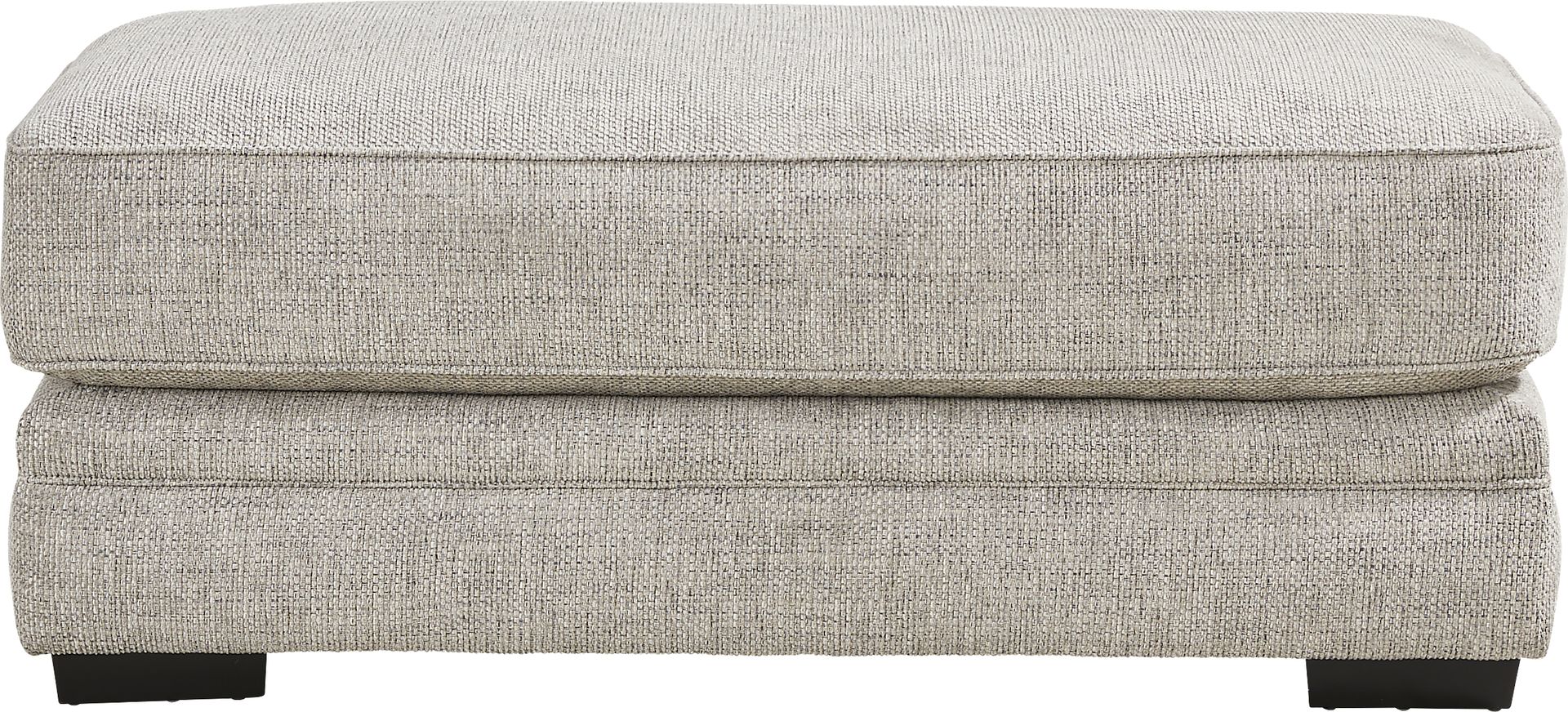 Morgan Falls Gray Ottoman - Image 1