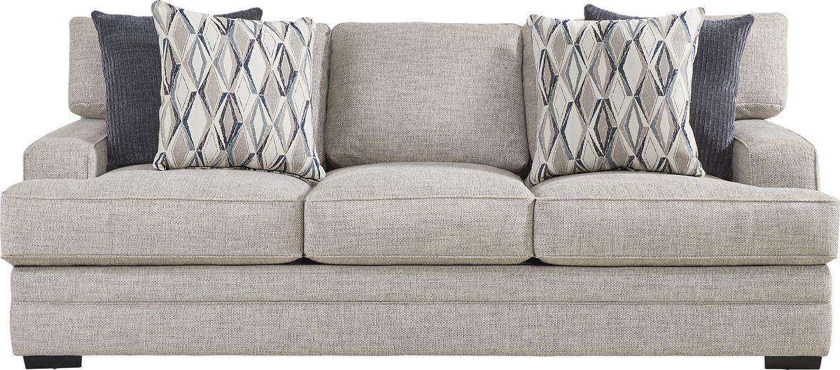 Morgan Falls 2 Pc Gray Chenille Fabric Living Room Set With Sofa ...