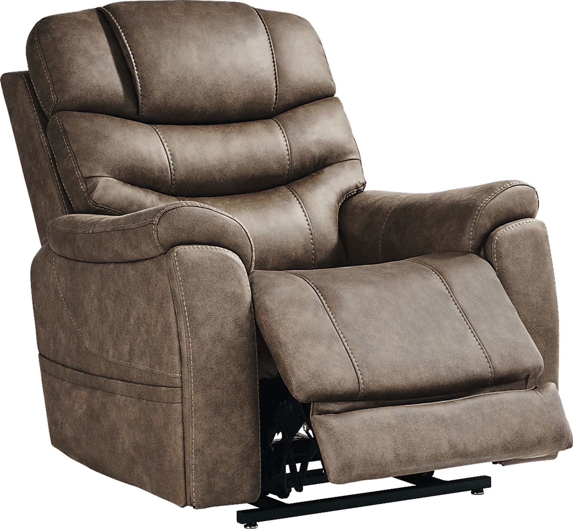 Morgan Hill Brown Microfiber Triple Power Lift Recliner Rooms to Go