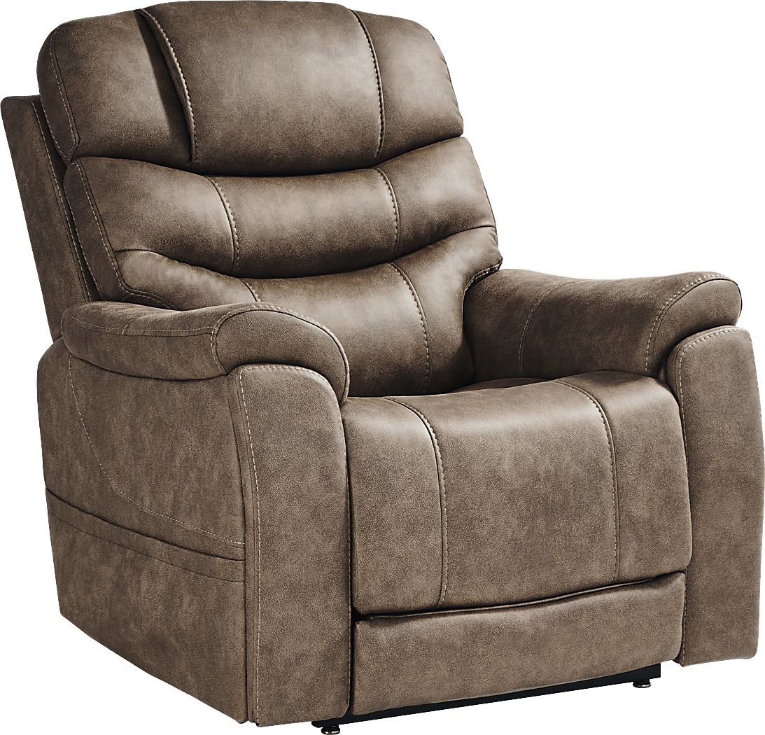 Morgan Hill Brown Microfiber Triple Power Lift Recliner Rooms To Go