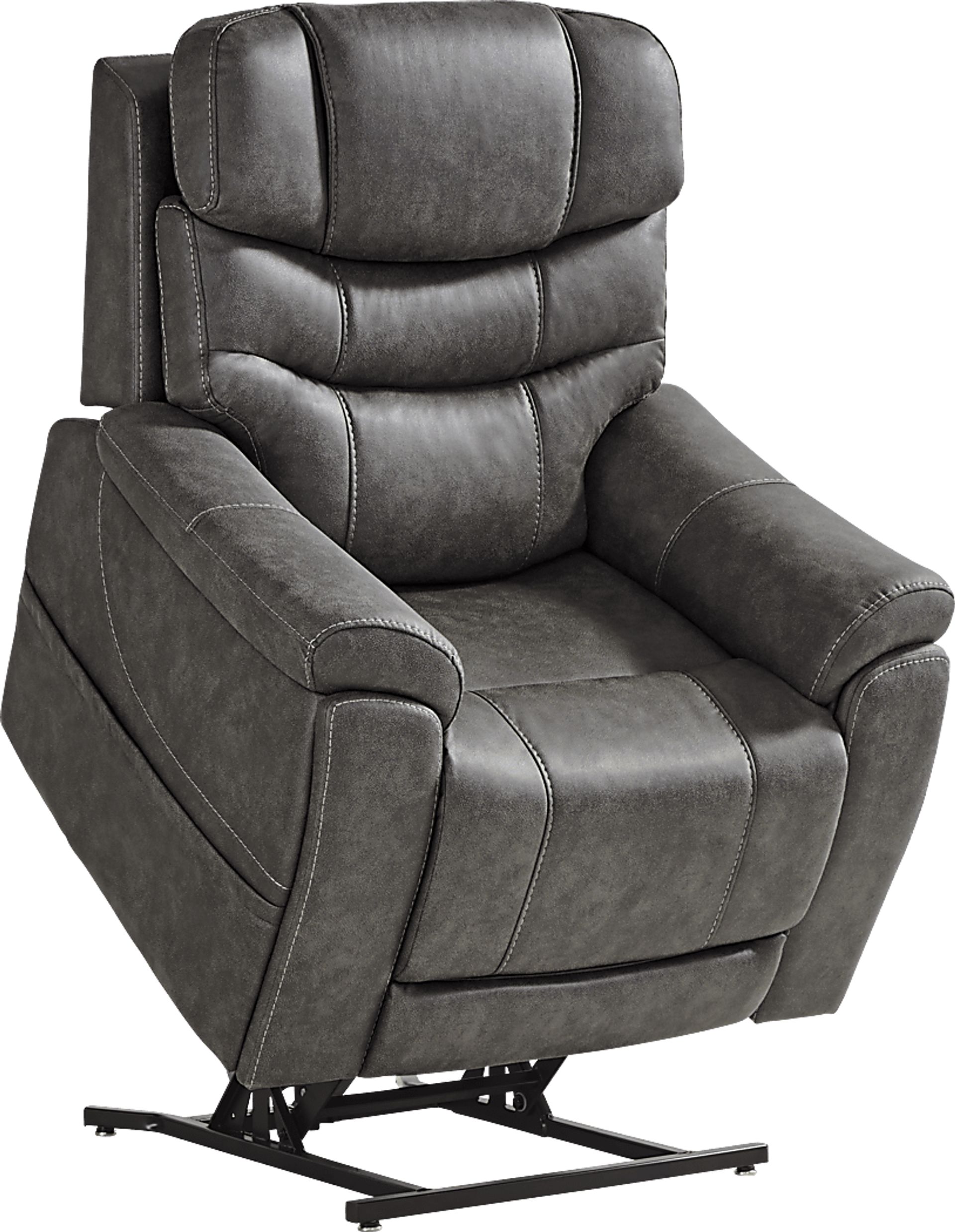 Morgan Hill Gray Triple Power Lift Recliner - Image 4