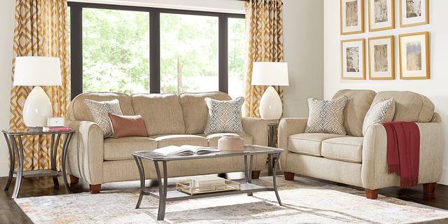 Morganville Beige 7 Pc Living Room - Thumbnail - Image 1