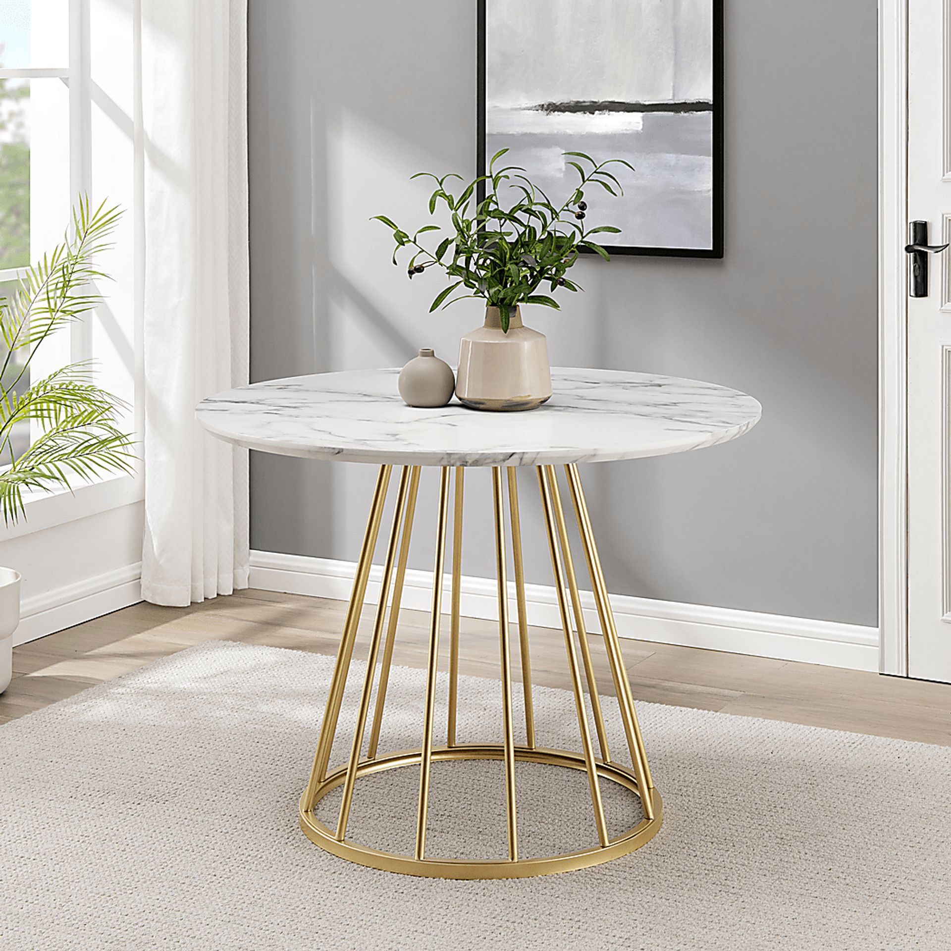 Morgood White Dining Table - Image 2