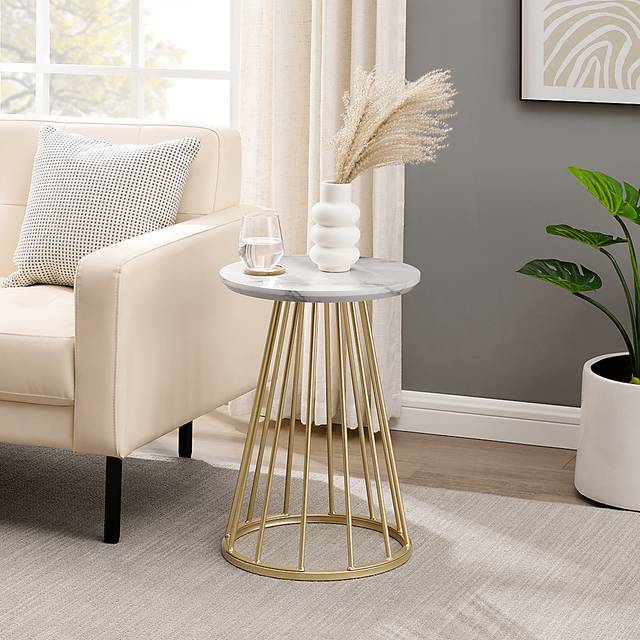 Morgood White End Table - Thumbnail - Image 2