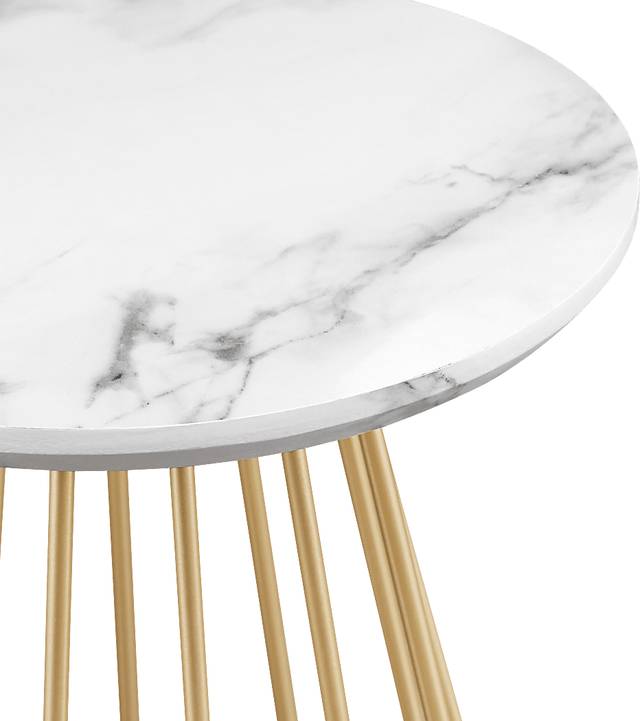 Morgood White End Table - Thumbnail - Image 4