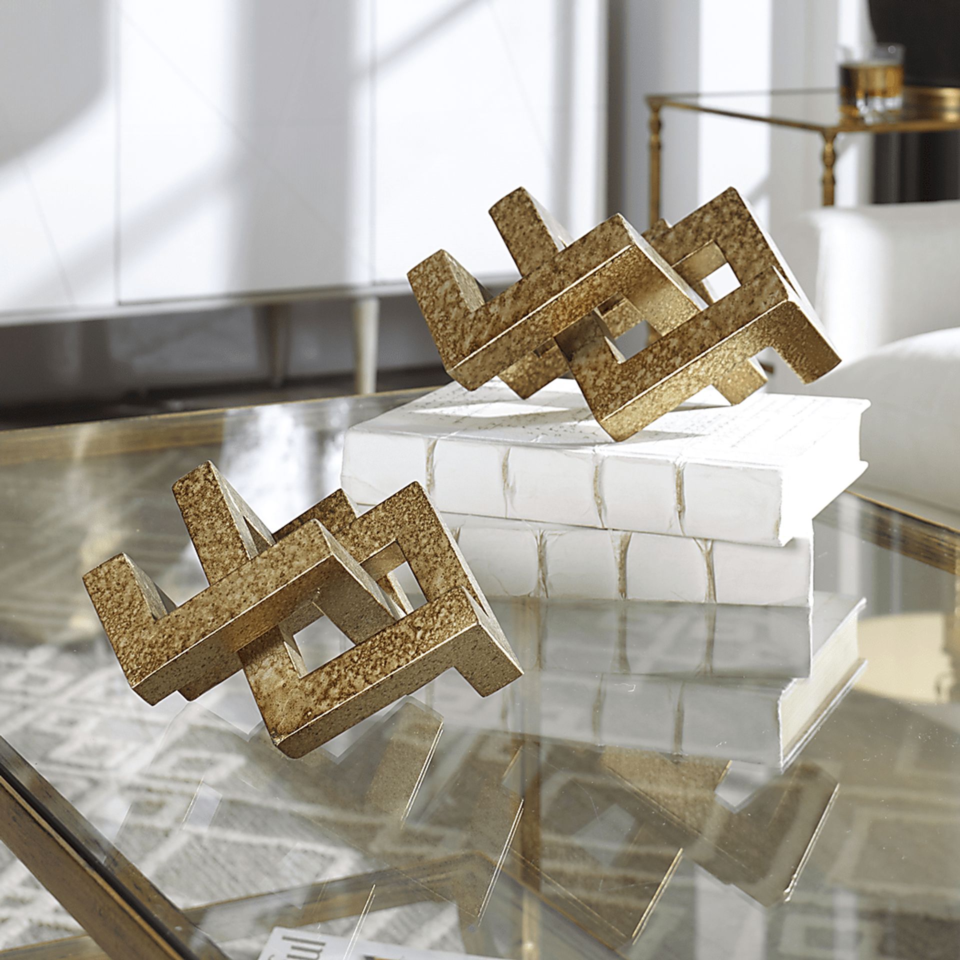 Morhaven Gold Sculpture, Set of 2 - Image 3