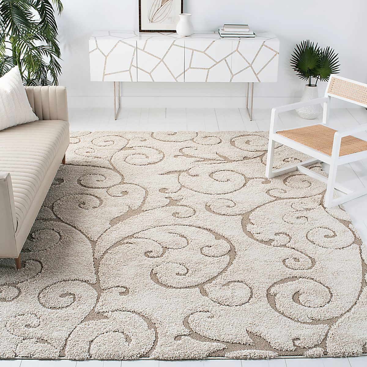 Morina Beige Polypropylene Fabric Rug | Rooms to Go