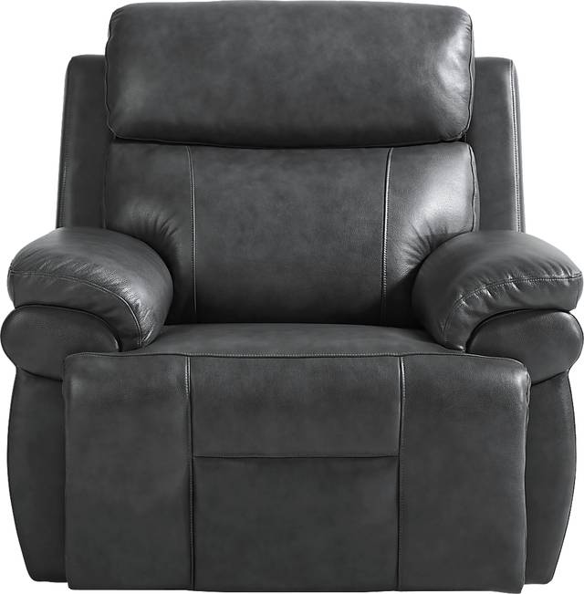 Morisano Gray Leather 8 Pc Triple Power Reclining Living Room with Air Massage - Thumbnail - Image 20
