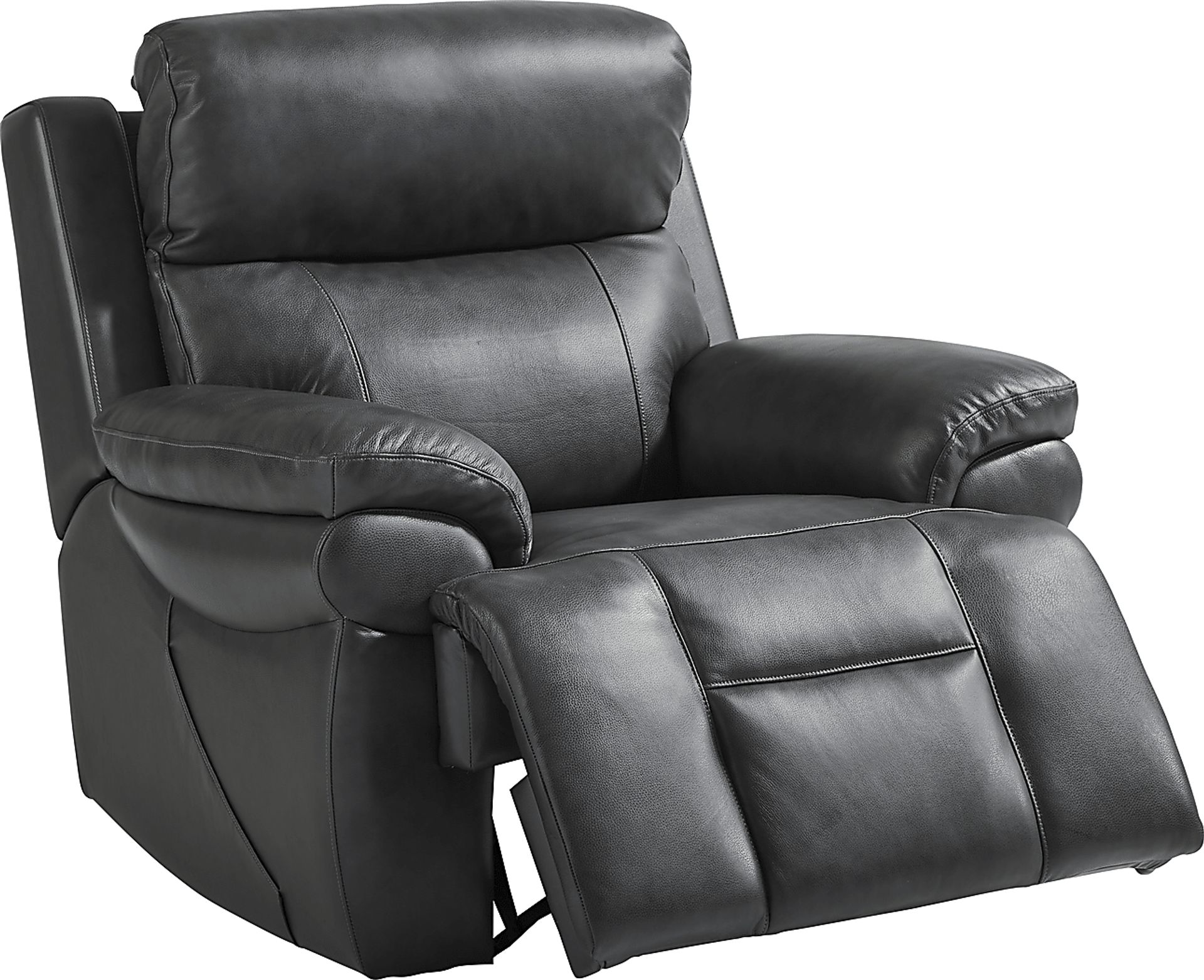 Morisano Gray Leather 8 Pc Triple Power Reclining Living Room with Air Massage - Image 21