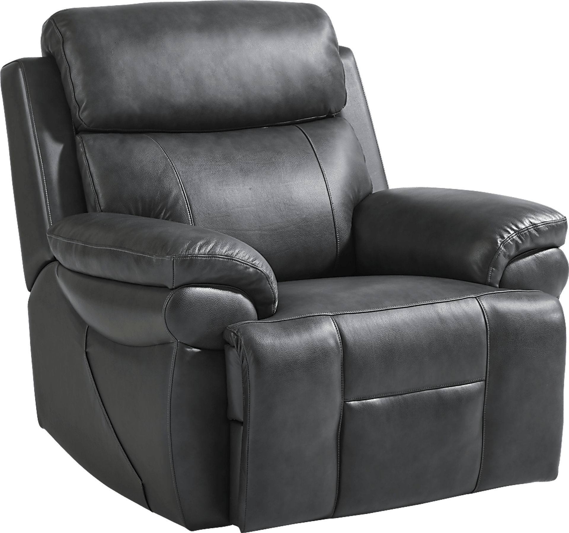 Morisano Gray Leather 8 Pc Triple Power Reclining Living Room with Air Massage - Image 19