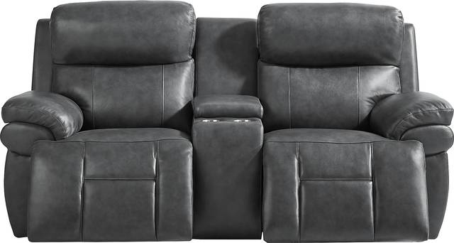 Morisano Gray Leather 5 Pc Triple Power Reclining Living Room with Air Massage - Thumbnail - Image 12