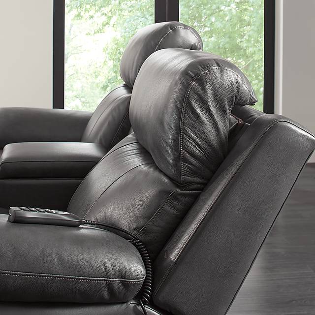 Morisano Gray Leather 5 Pc Triple Power Reclining Living Room with Air Massage - Thumbnail - Image 16