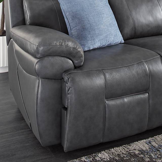 Morisano Gray Leather 5 Pc Triple Power Reclining Living Room with Air Massage - Thumbnail - Image 5
