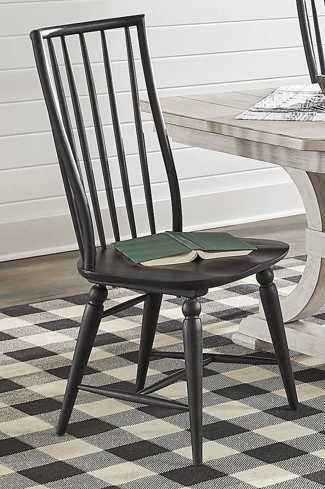 Morlan Road White 5 Pc Dining Room with Black Side Chairs - Thumbnail - Image 8