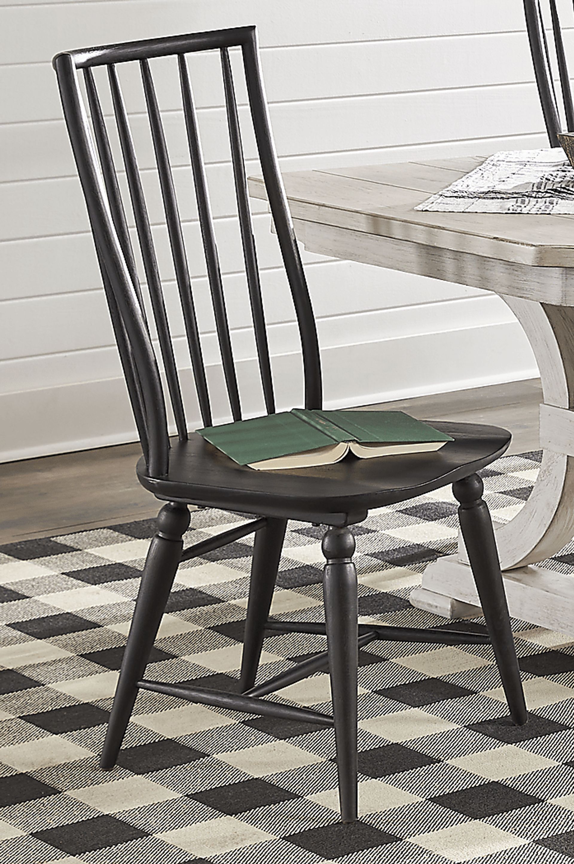 Morlan Road White 5 Pc Dining Room with Black Side Chairs - Image 8