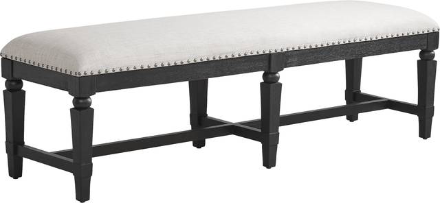 Morlan Road White 8 Pc Dining Room With Bench - Thumbnail - Image 7