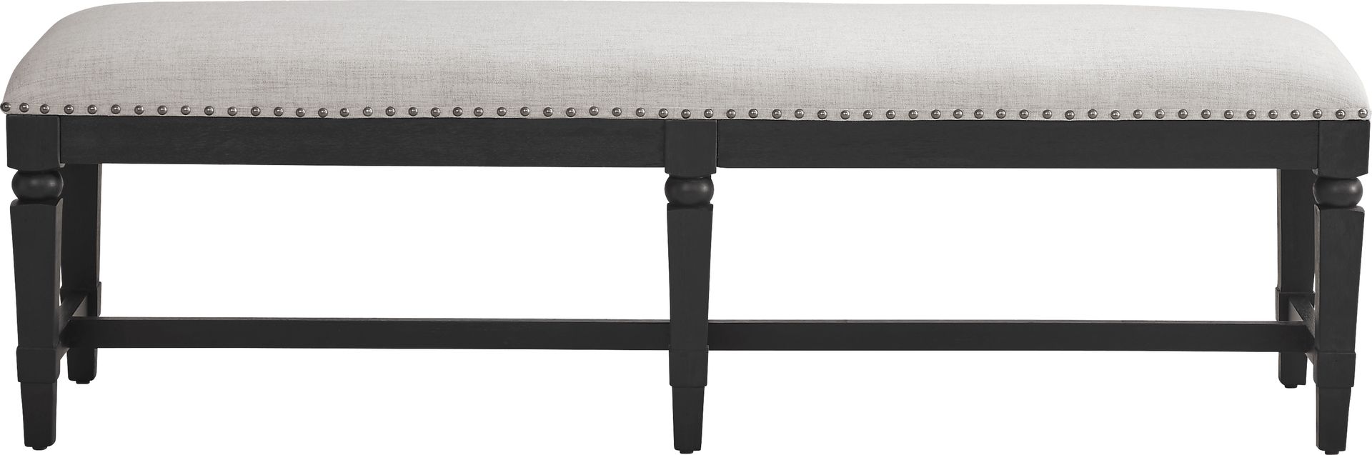 Morlan Road Black Upholstered Dining Bench - Image 1