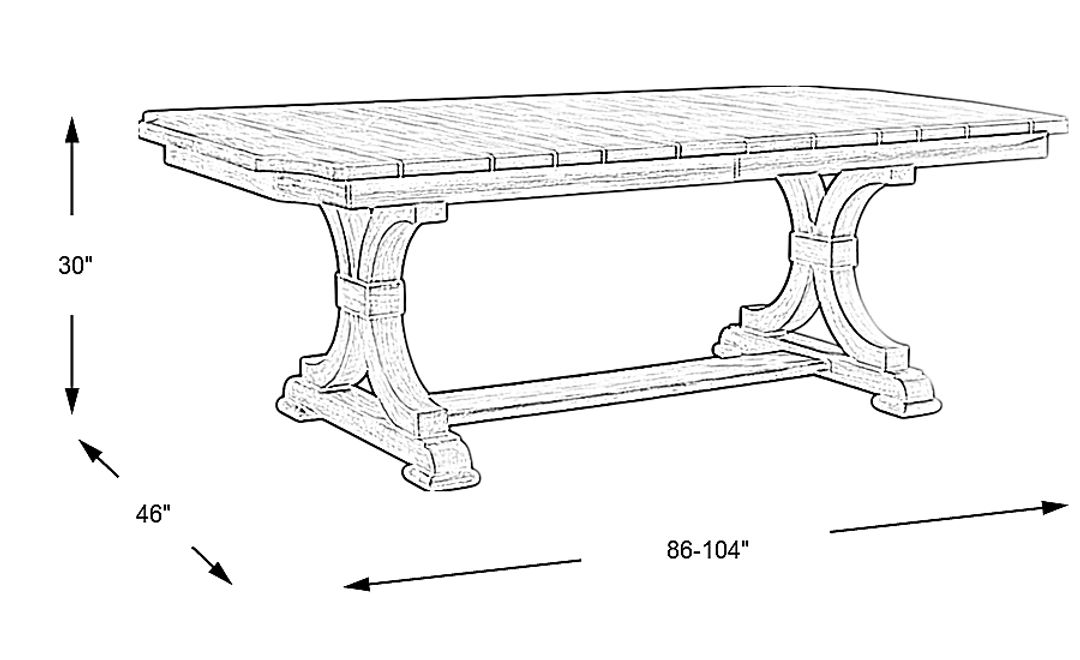 Morlan Road White Rectangle Dining Table