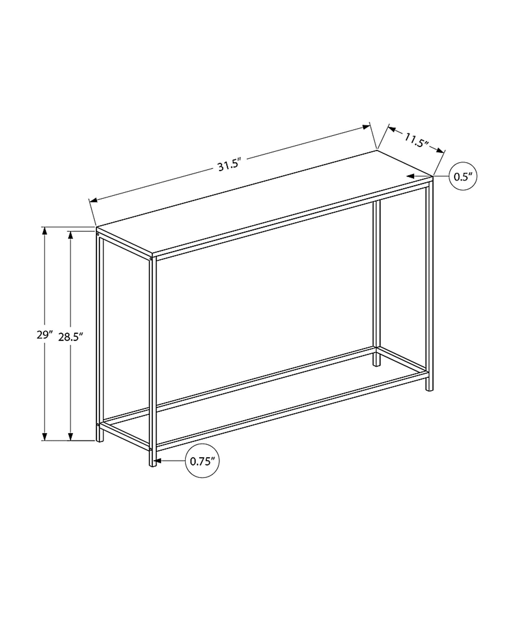 Mornay White Chrome Sofa Table - Image 5