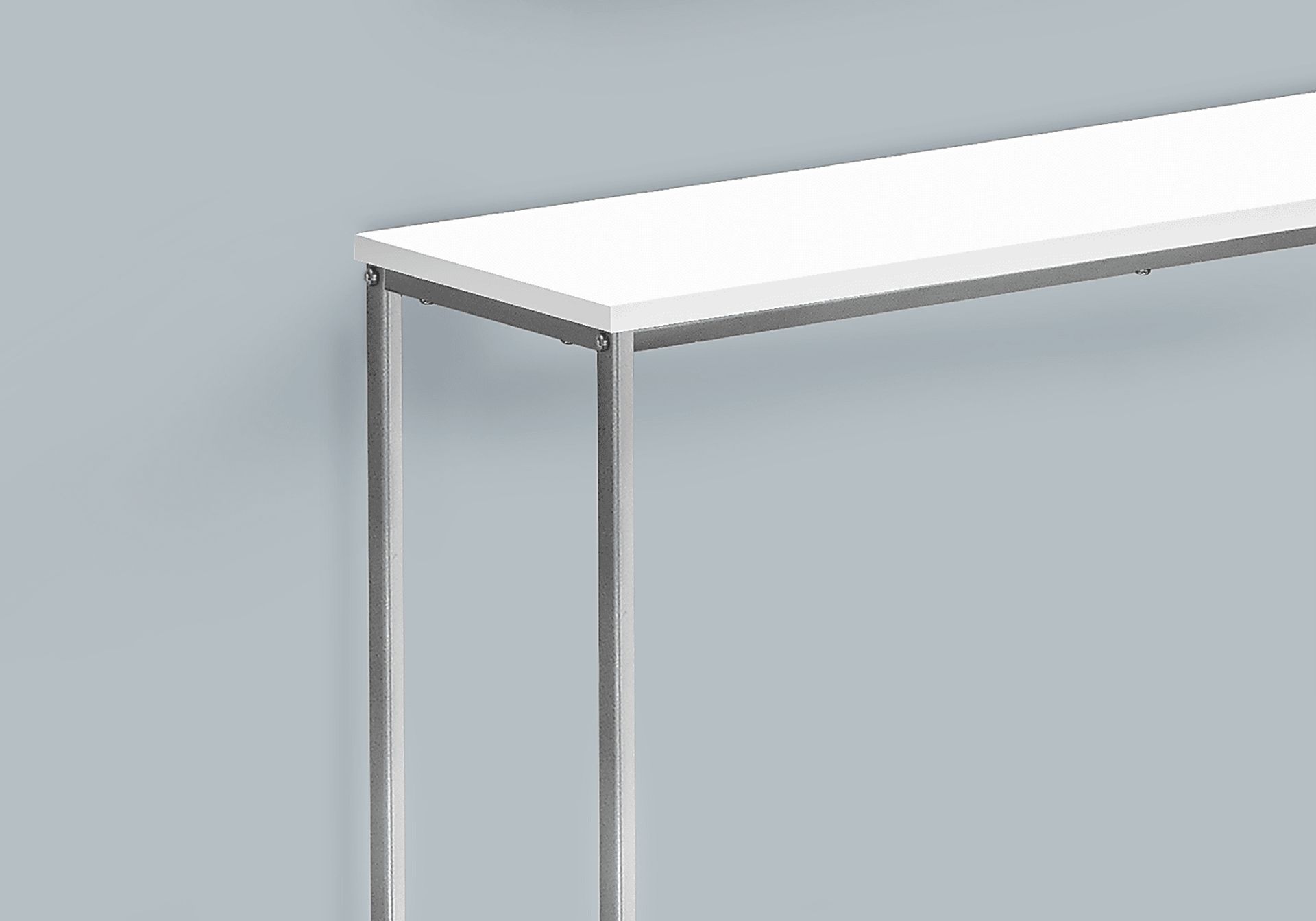 Mornay White Chrome Sofa Table - Image 3