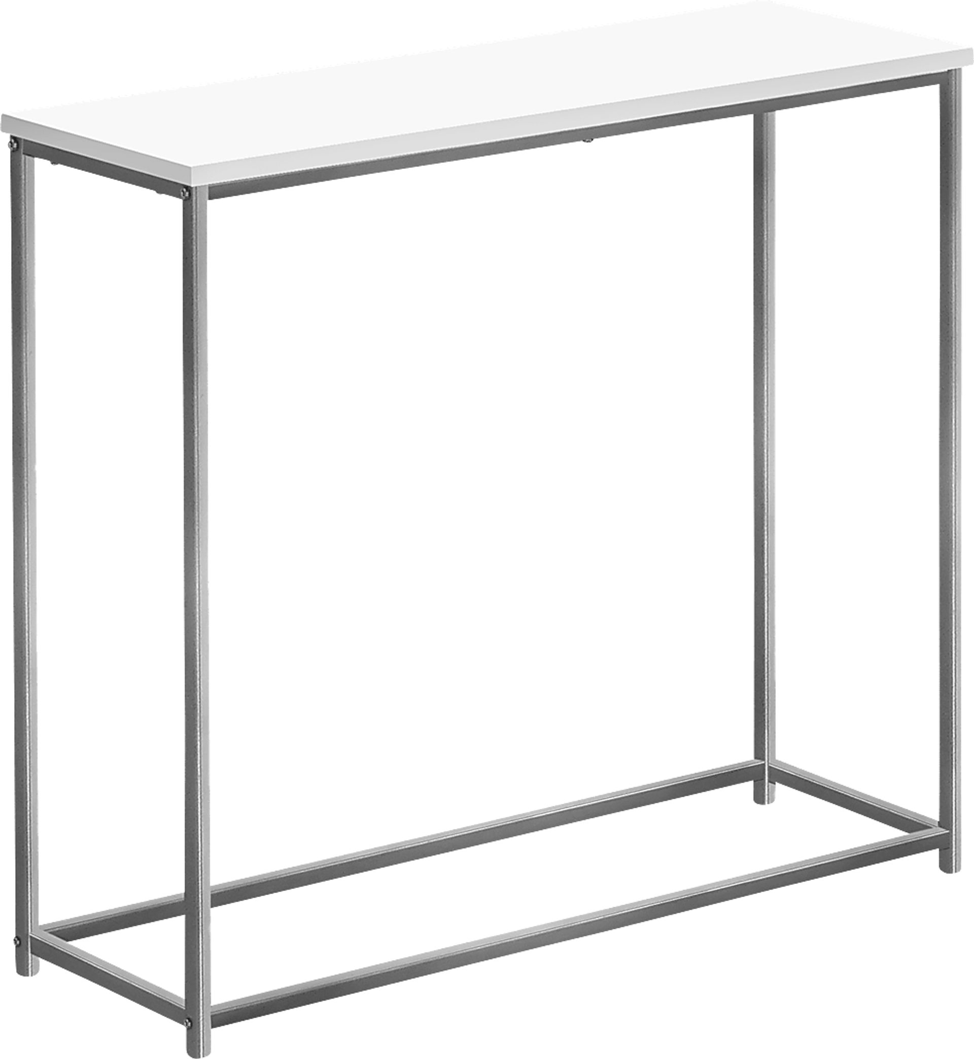 Mornay White Chrome Sofa Table - Image 1