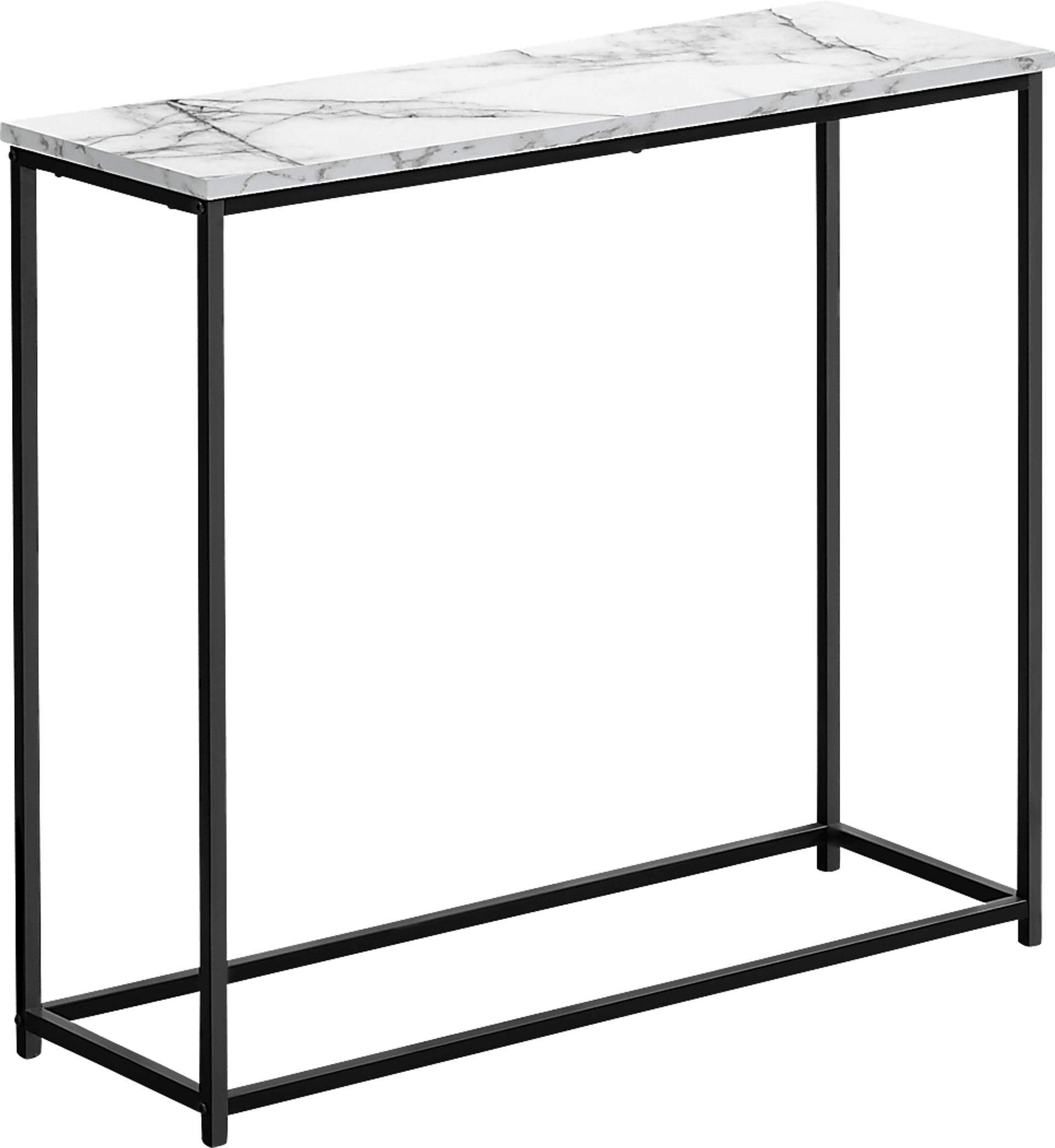 Mornay White Marble Sofa Table - Image 1