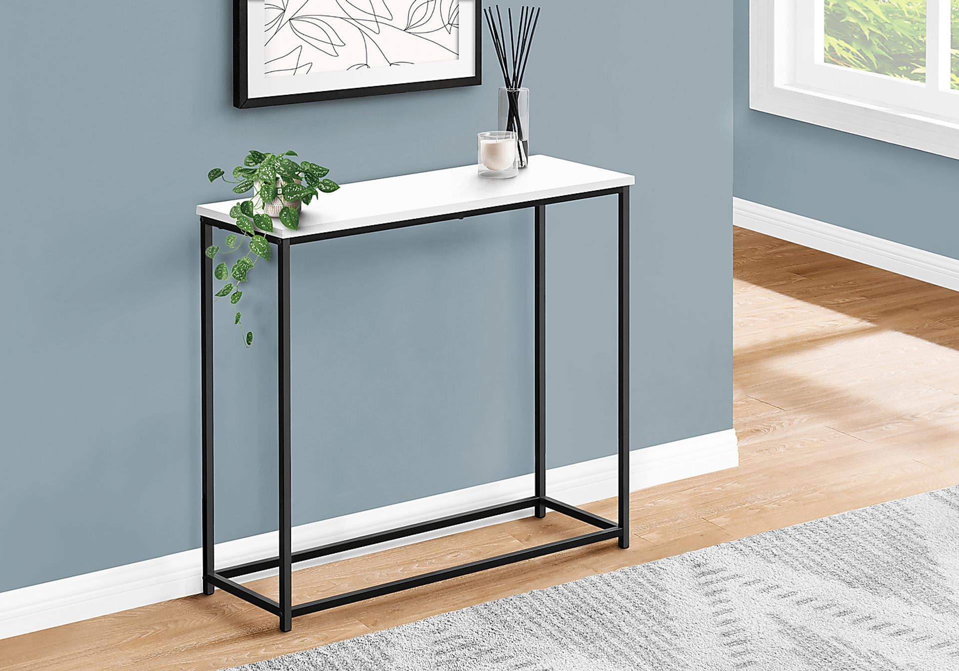 Mornay White Sofa Table - Image 2