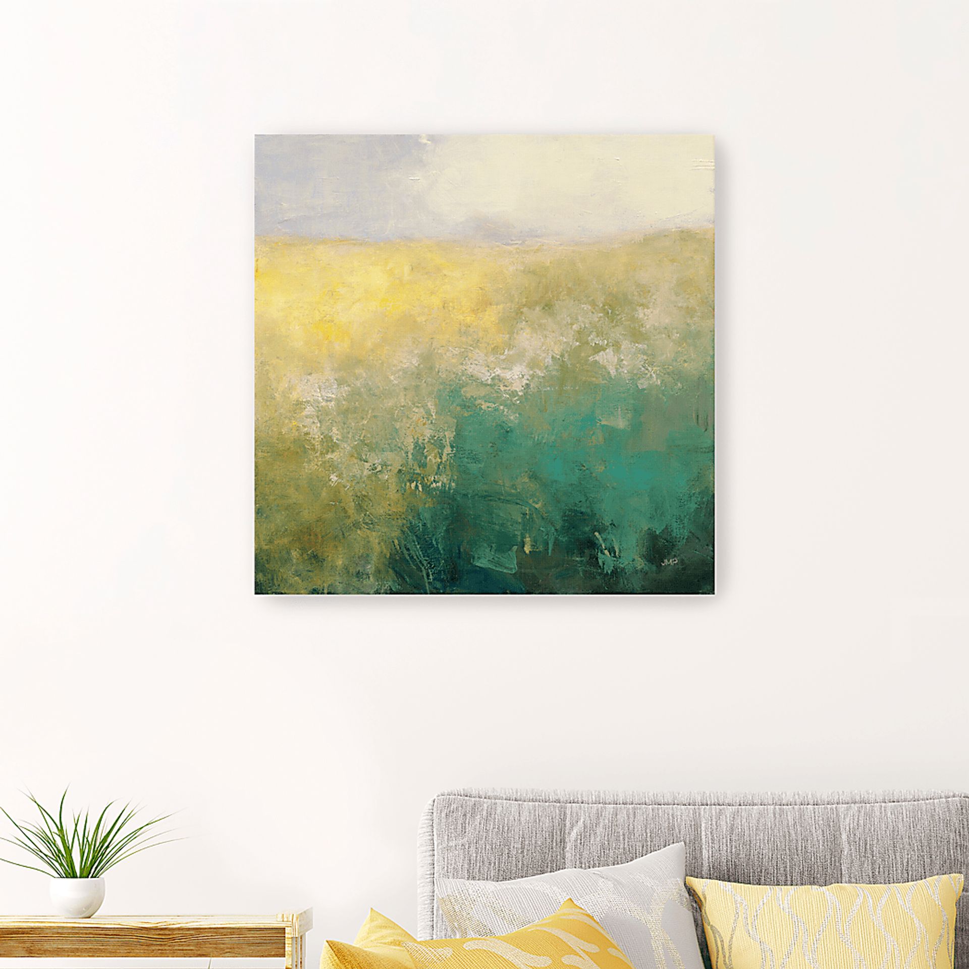 Morning Meadow Green Artwork - Image 3