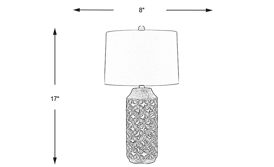 Moroccan Coast White Lamp